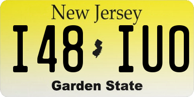 NJ license plate I48IUO
