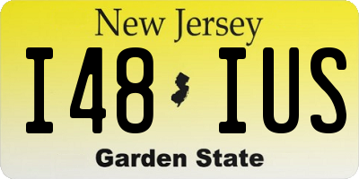 NJ license plate I48IUS