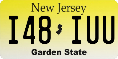 NJ license plate I48IUU