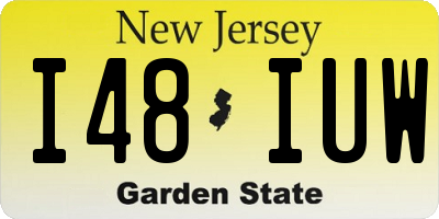 NJ license plate I48IUW