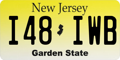 NJ license plate I48IWB