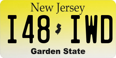 NJ license plate I48IWD