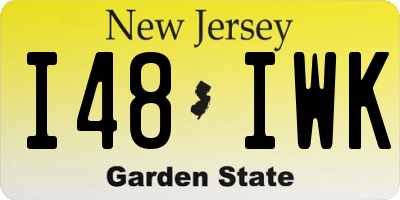 NJ license plate I48IWK