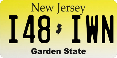 NJ license plate I48IWN