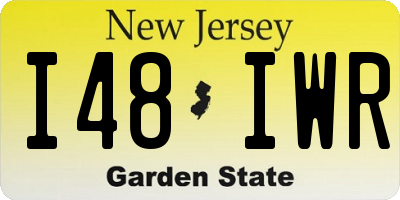 NJ license plate I48IWR