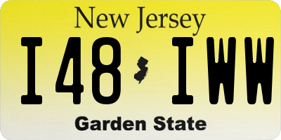 NJ license plate I48IWW