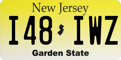 NJ license plate I48IWZ