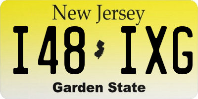 NJ license plate I48IXG