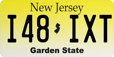 NJ license plate I48IXT