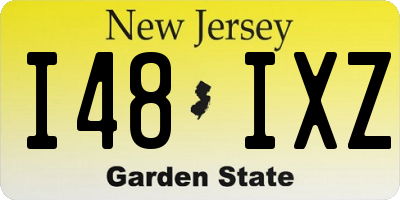 NJ license plate I48IXZ