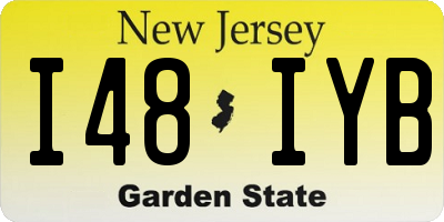 NJ license plate I48IYB