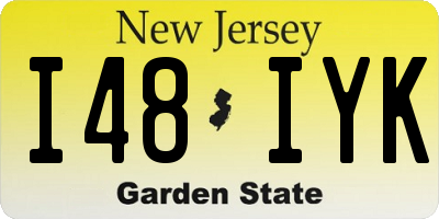 NJ license plate I48IYK