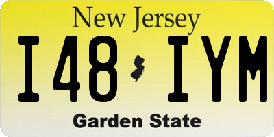 NJ license plate I48IYM