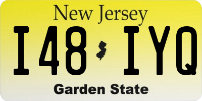 NJ license plate I48IYQ