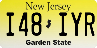 NJ license plate I48IYR