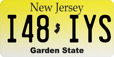 NJ license plate I48IYS