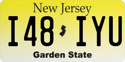 NJ license plate I48IYU
