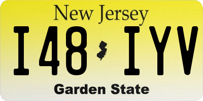 NJ license plate I48IYV