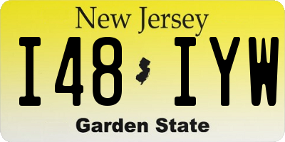 NJ license plate I48IYW
