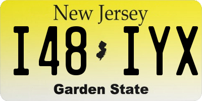 NJ license plate I48IYX