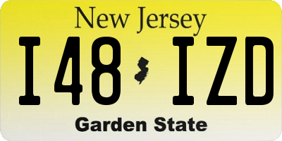 NJ license plate I48IZD