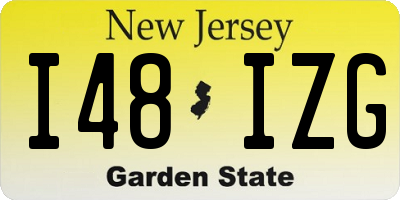 NJ license plate I48IZG
