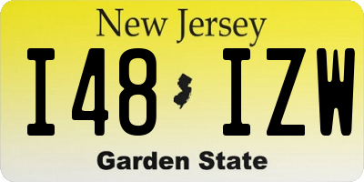 NJ license plate I48IZW