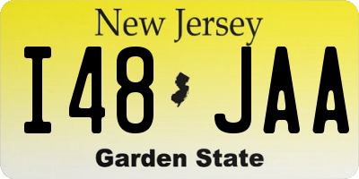NJ license plate I48JAA