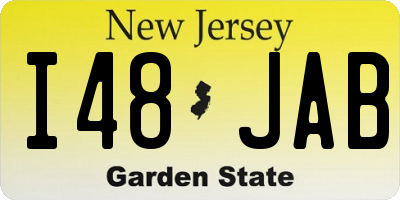 NJ license plate I48JAB