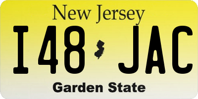 NJ license plate I48JAC