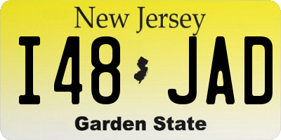 NJ license plate I48JAD