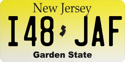 NJ license plate I48JAF