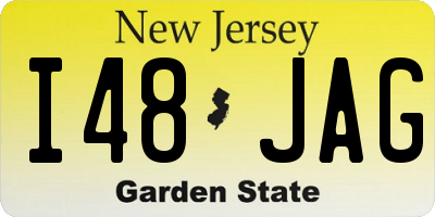 NJ license plate I48JAG