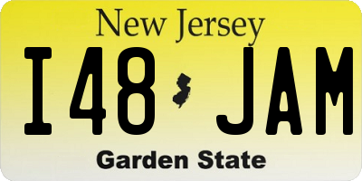 NJ license plate I48JAM
