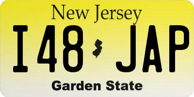 NJ license plate I48JAP