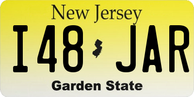 NJ license plate I48JAR