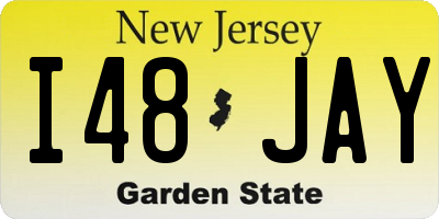 NJ license plate I48JAY