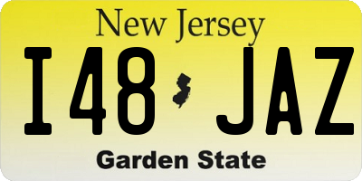 NJ license plate I48JAZ