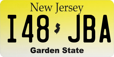 NJ license plate I48JBA