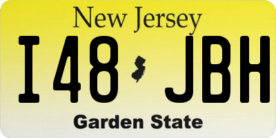NJ license plate I48JBH