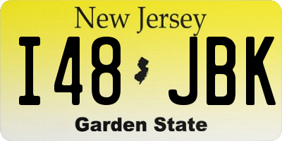 NJ license plate I48JBK