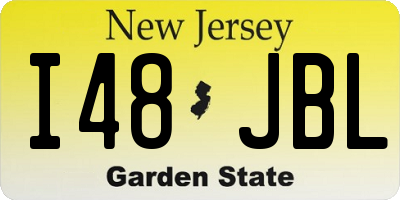 NJ license plate I48JBL