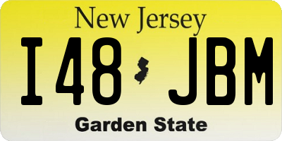 NJ license plate I48JBM