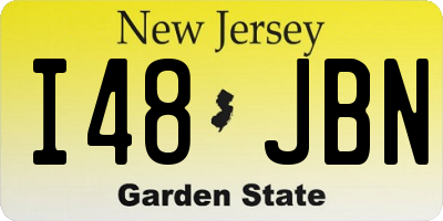 NJ license plate I48JBN