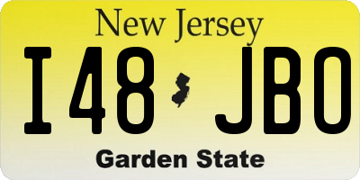 NJ license plate I48JBO
