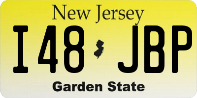 NJ license plate I48JBP