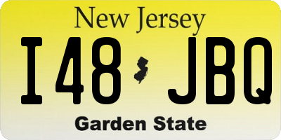 NJ license plate I48JBQ