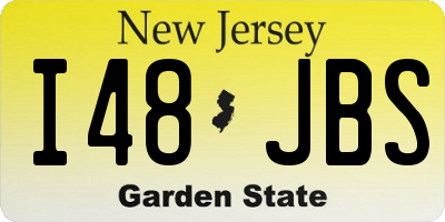 NJ license plate I48JBS