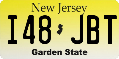 NJ license plate I48JBT