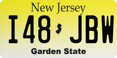 NJ license plate I48JBW
